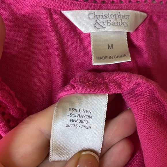 🔴5/$25🔴 Linen Top - Picture 3 of 3